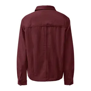 Casual Corduroy Overshirt with Patch Pockets for Women QS image-1