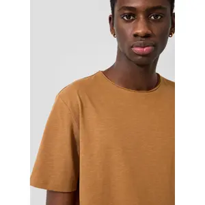 T-shirt με γυριστές άκρες QS image-3