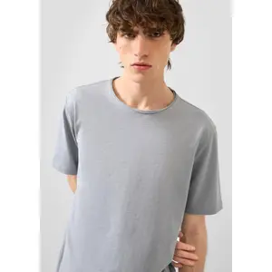 T-shirt με γυριστές άκρες QS image-3