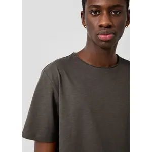 T-shirt με γυριστές άκρες QS image-3