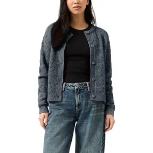 Women’s Soft Openwork Cardigan QS image-2