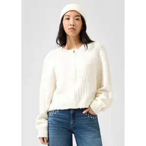 Women’s Chunky Yarn Zip Cardigan QS image-6