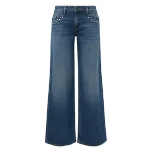 Jeans Catie vita media gamba ampia donna QS image-0