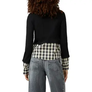 Blusa-camisa dos en uno mujer QS image-5