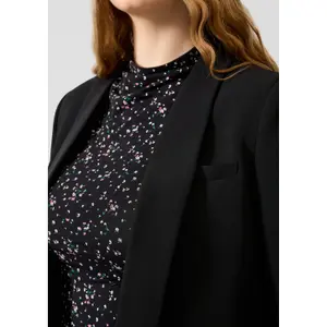 Blazer de manga tres cuartos fruncida y amplios reverses mujer QS image-3