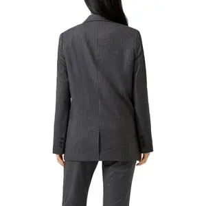 Women's Pinstripe Double-Breasted Blazer QS image-5