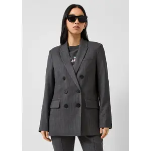 Women's Pinstripe Double-Breasted Blazer QS image-6