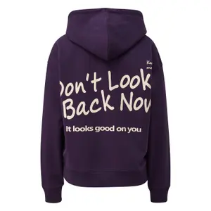 Women's Cozy Hoodie Sweatshirt with Front and Back Print QS image-1