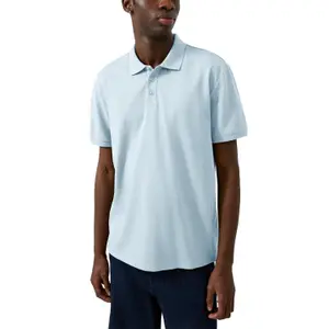 Polo with Ribbed Cuffs and Side Slits QS image-2