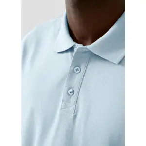 Polo with Ribbed Cuffs and Side Slits QS image-3