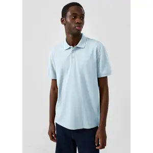 Polo with Ribbed Cuffs and Side Slits QS image-6