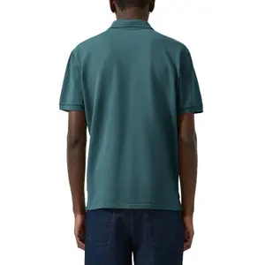 Polo with Ribbed Cuffs and Side Slits QS image-5