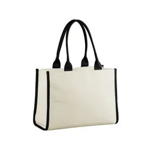 Large bi-colour tote bag Quadra image-0