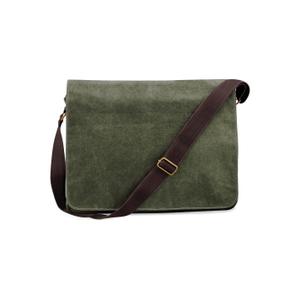 Kurér-skuldertaske i lærred Quadra Vintage