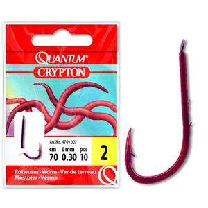 4749002-lot-of-10-pieces-of-hooks-nylon-quantum-crypton-red-2-70-cm