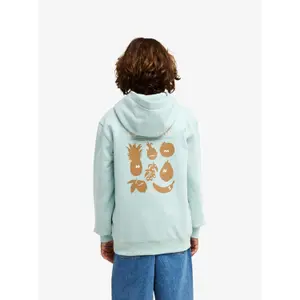 Kids Printed Hooded Sweatshirt with Kangaroo Pocket Quiksilver Graphic image-4