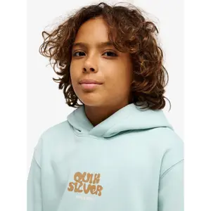 Kids Printed Hooded Sweatshirt with Kangaroo Pocket Quiksilver Graphic image-6