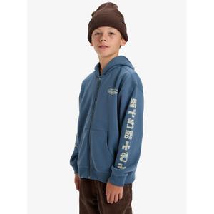 Hooded sweatshirt with zipper Quiksilver Salt water graphic image-3