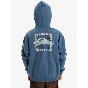 Hooded sweatshirt with zipper Quiksilver Salt water graphic image-6