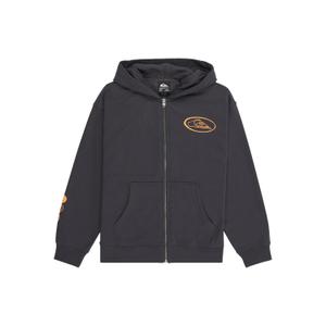 Hooded sweatshirt with zipper Quiksilver Salt water graphic