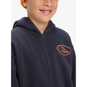 Hooded sweatshirt with zipper Quiksilver Salt water graphic image-5