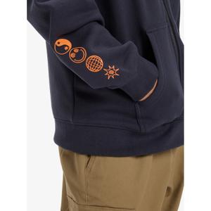 Hooded sweatshirt with zipper Quiksilver Salt water graphic image-6