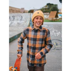 Camisa de manga larga infantil Quiksilver Motherfly Plaid image-5