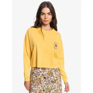 T-shirt court manches longues femme Quiksilver Oversized Mineral image-1