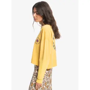 T-shirt court manches longues femme Quiksilver Oversized Mineral image-3