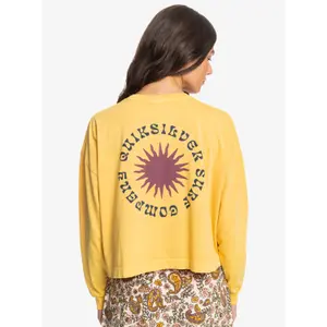 T-shirt court manches longues femme Quiksilver Oversized Mineral image-4