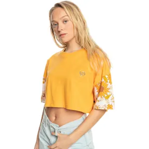 T-shirt crop femme Quiksilver Maxi Bloc image-0