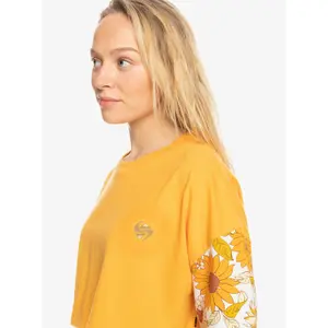 T-shirt crop femme Quiksilver Maxi Bloc image-4