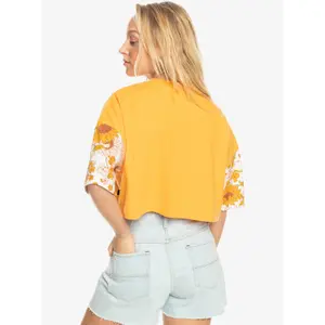 T-shirt crop femme Quiksilver Maxi Bloc image-3