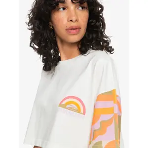 T-shirt crop femme Quiksilver Maxi Bloc image-3