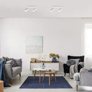 Plafonnier intérieur spot en métal sans source lumineuse Rabalux Solo D5,5cm H13,5cm IP20 GU10 2x MAX25W image-2