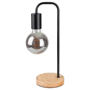Lampada da terra in metallo+legno senza lampadina Rabalux Bruno image-0