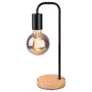 Lampada da terra in metallo+legno senza lampadina Rabalux Bruno image-1