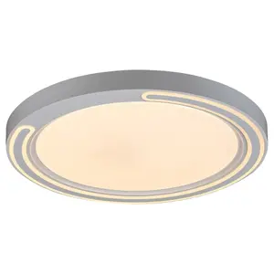 Intelligent metal+plastic led indoor ceiling lights with g-class remote control Rabalux Triton 3200lm 40W 2700-6500K D51cm H6cm IP20 image-1