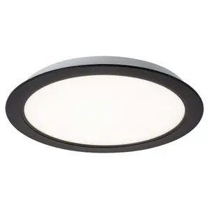 Takmonterad infälld integrerad LED-panel rund plast klass f Rabalux Shaun 12W 1035lm 4000K D14,5xH2,6cm IP20 image-0