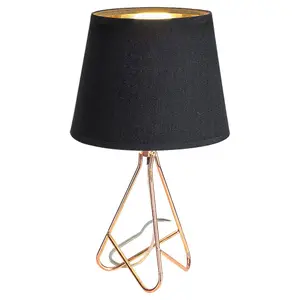 Lámpara de mesa de metal textil interruptor de cable Rabalux Blanka E14 1xMAX 40W image-1