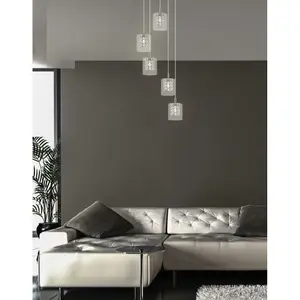 Interior glass chandelier with interior decoration Rabalux image-2