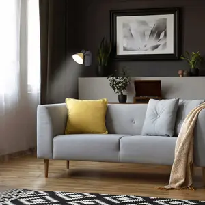 Metal indoor spotlight on/off switch on base Rabalux Alvaro image-1