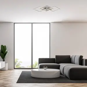 Interior ceiling lights brushed aluminum profile class g Rabalux Sigurd 2900lm 3900lm 43W 3000K L76,5x37xH7cm IP20 image-2