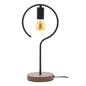 Interiörlampa i järn och bokträ Rabalux Rufin E27 1x MAX 40W IP20, L20xH42cm image-0