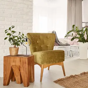 Interiörlampa i järn och bokträ Rabalux Rufin E27 1x MAX 40W IP20, L20xH42cm image-1