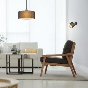 Metal-oak wood interior lamp Rabalux Miguel image-2