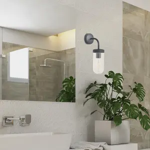 Applique de salle de bain ou d'extérieur chrome verre Rabalux Yago E27 1xMAX60W IP44 image-2