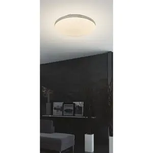 Plafoniere a led integrate con design in plastica extra-sottile e scintillante Rabalux Oscar 18W 1350lm 3000K D350 image-0