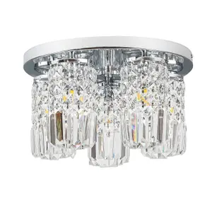 Glass crystal ceiling lights Rabalux Rosanna G9 5x MAX 40W image-1