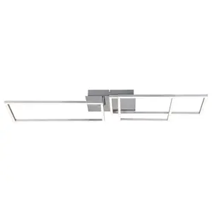 Interior ceiling light in brushed aluminum and plastic profile Rabalux Cesario image-0